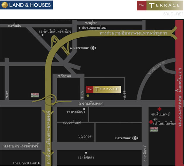 แผนที่ ไปโครงการ The Terrace