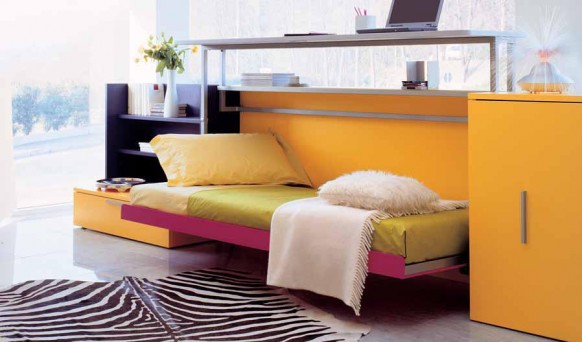 เตียงนอนพับเก็บได้ สีสันสดใส
