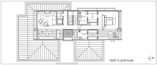 Modern home office plan