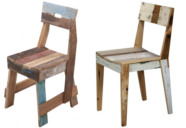 เก้าอี้ไม้ แบบมีพนักพิงหลัง Handmade