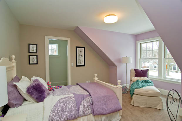 ห้องนอนสีม่วง แบบห้องนอนโทนสีม่วง