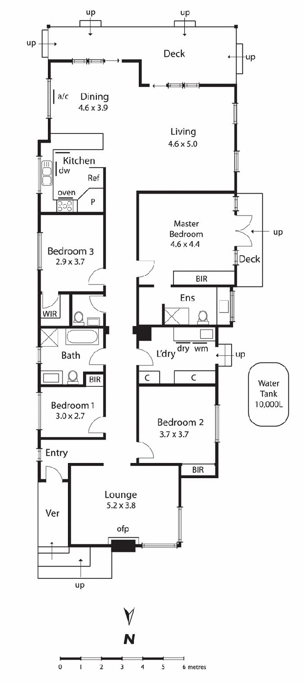 แปลนบ้านชั้นเดียว 4 ห้องนอน 2 ห้องน้ำ