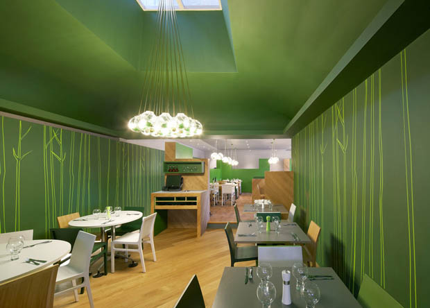แบบร้านอาหารสีเขียว