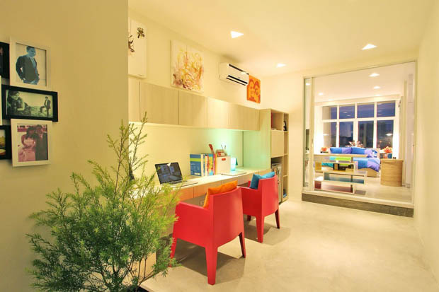 แบบห้องทำงานในบ้านตึกแถว ทาวน์โฮม