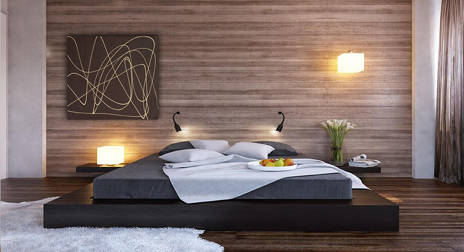 แบบห้องนอน แต่งผนังหัวเตียงด้วยไม้สวยๆ - บ้านไอเดีย เว็บไซต์เพื่อบ้านคุณ