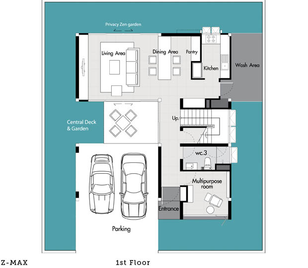 โครงการบ้านเดี่ยว Zenmura แปลนบ้าน 2 ชั้น