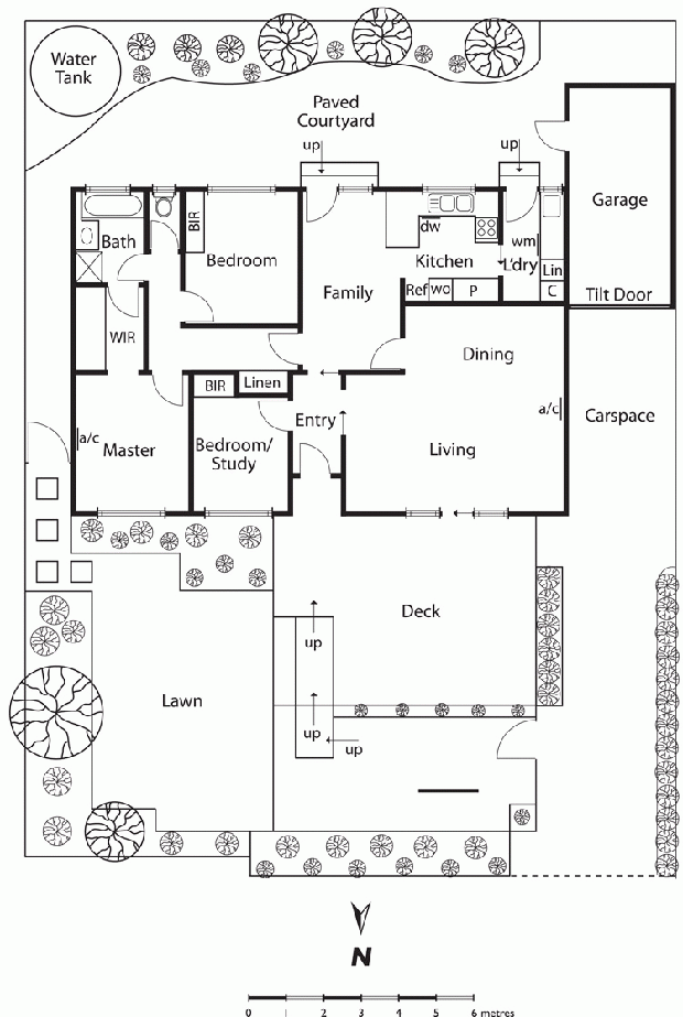 แบบแปลนบ้าน ชั้นเดียว 2 ห้องนอน