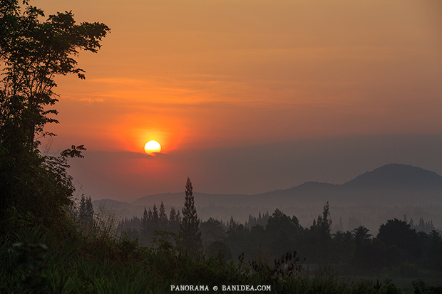 พระอาทิตย์ขึ้น ยามเช้า Panorama resort