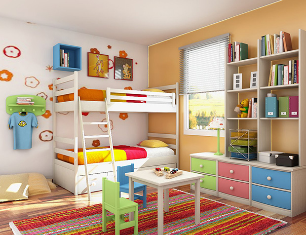 Beautiful Colorful Bedroom Interior Design