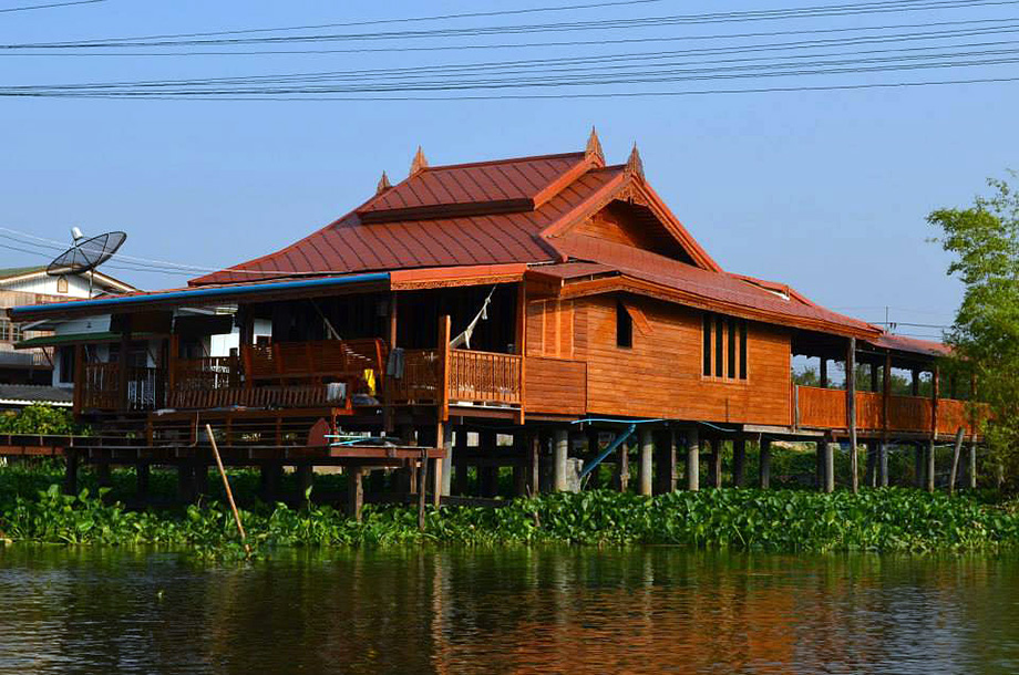 แบบบ้านเรือนไทย ริมน้ำ ริมคลอง