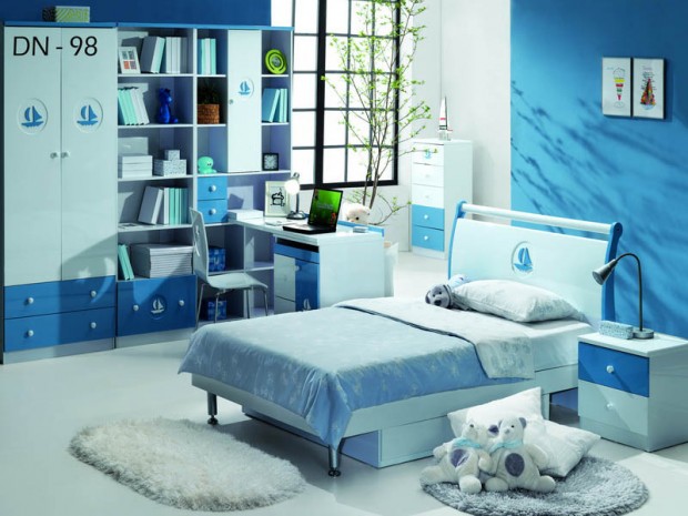 ห้องนอนน่ารักสีฟ้า
