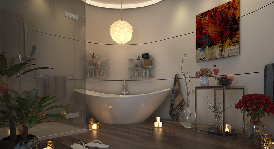 romantic bathroom