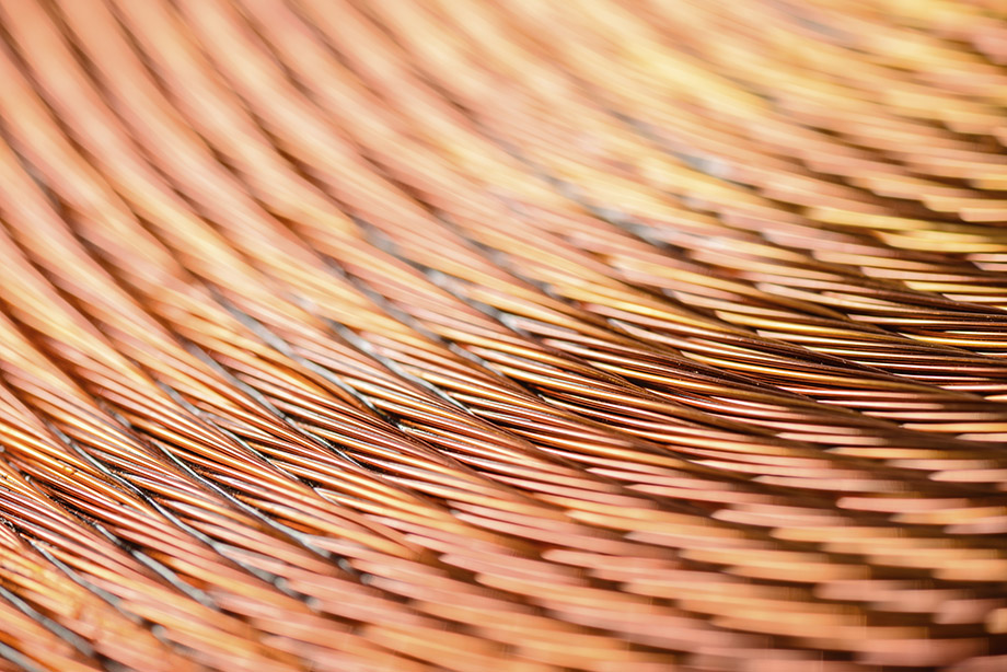 background of copper coil