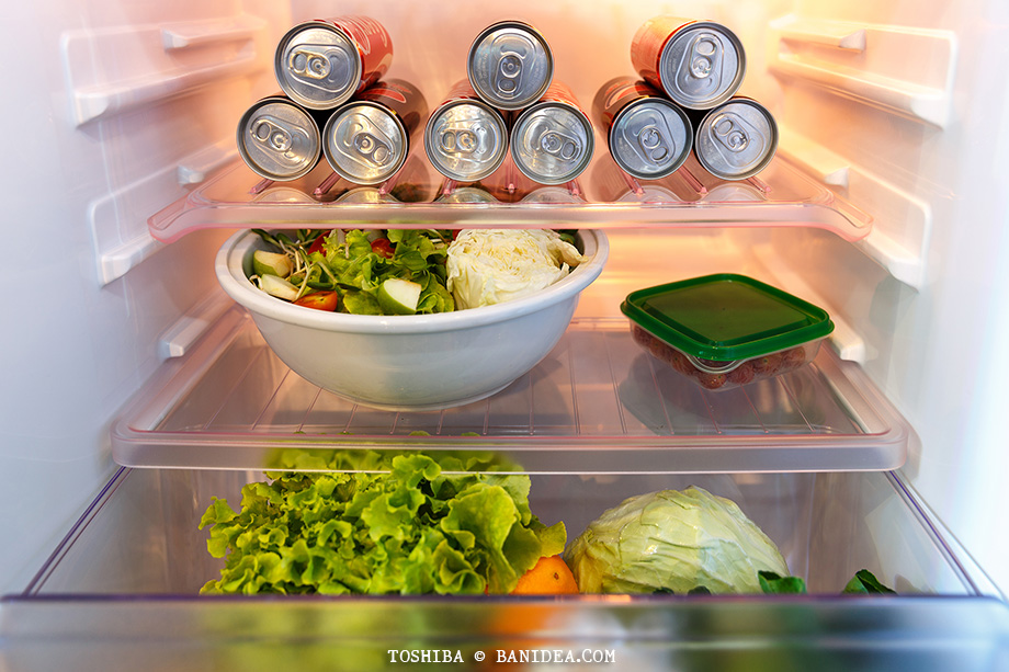 ตู้เย็นวางกระป๋องน้ำได้