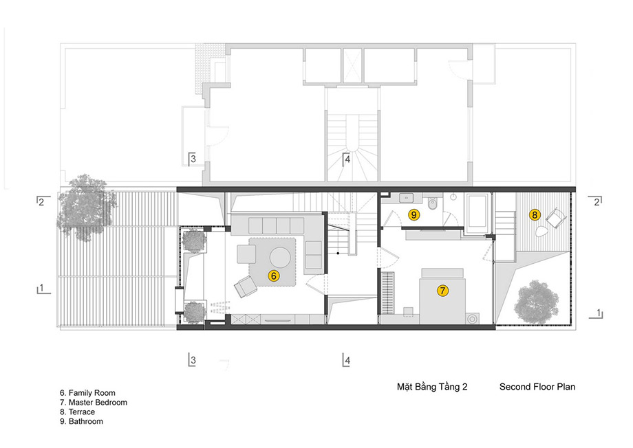 แปลนทาวน์เฮาส์ 4 ชั้นสไตล์ modern 02