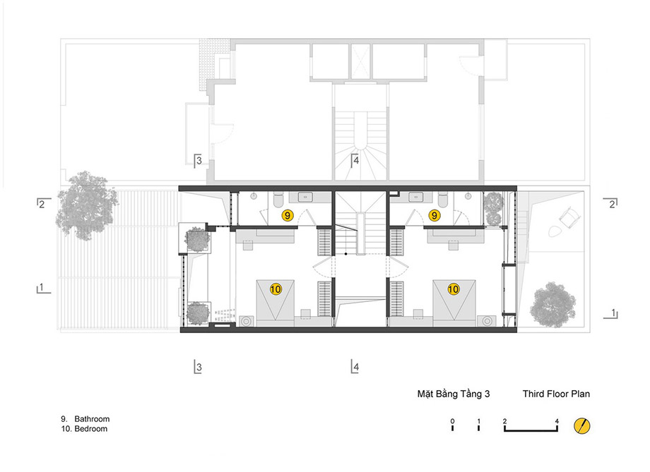 แปลนทาวน์เฮาส์ 4 ชั้นสไตล์ modern 03