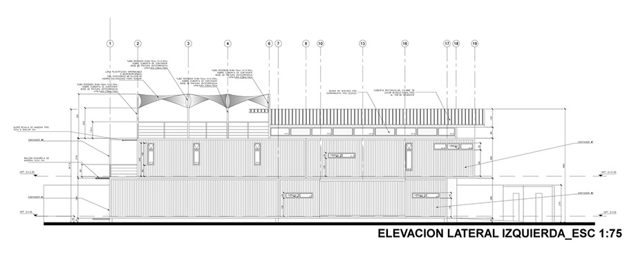 รูปด้าน (Elevation) บ้านตู้คอนเทนเนอร์ 01