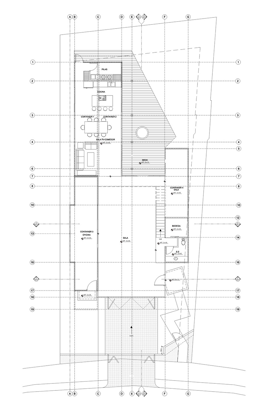 แปลนบ้านตู้คอนเทนเนอร์ 2 ชั้น 01