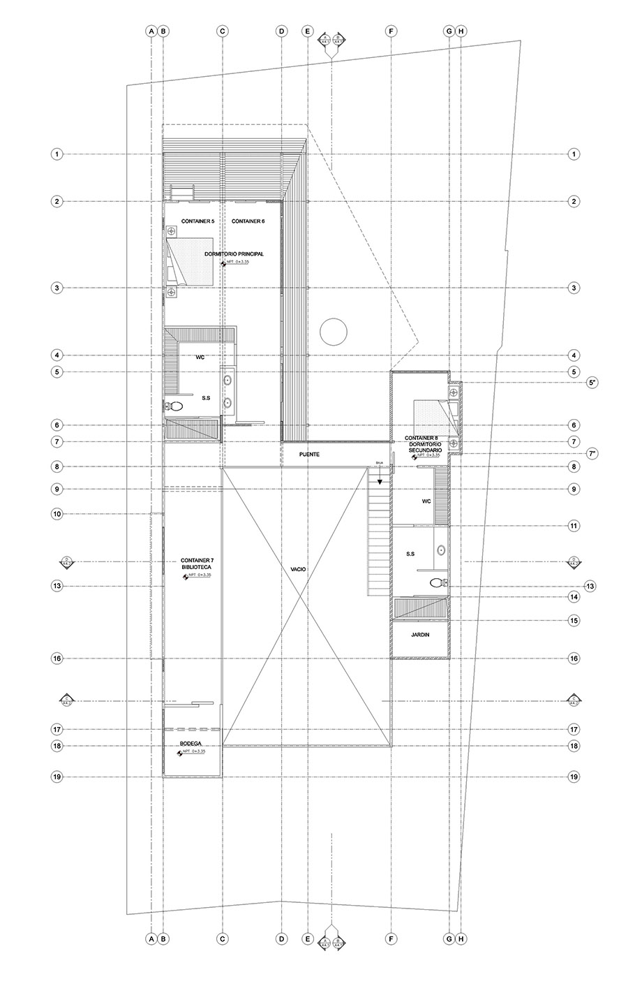 แปลนบ้านตู้คอนเทนเนอร์ 2 ชั้น 02