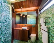 แต่งห้องน้ำสีเขียวธรรมชาติ