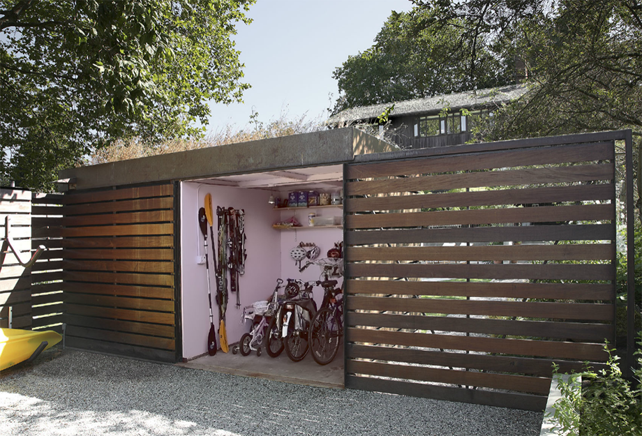ห้องเก็บจักรยานในสวน