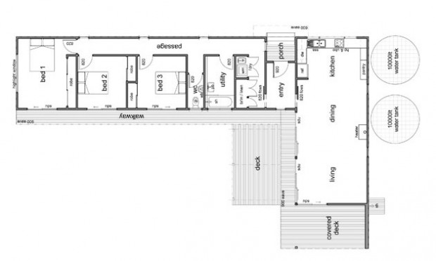 ผังภายในบ้านชั้นเดียว