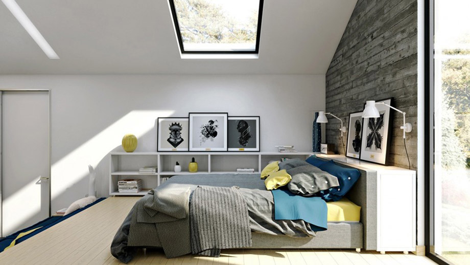 ช่องแสง skylight ในห้องนอน