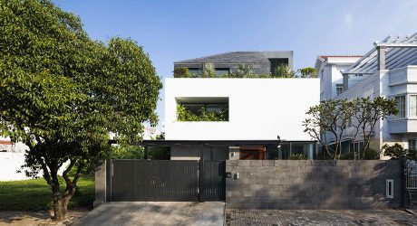 บ้านโมเดิร์นสีขาว-เทา