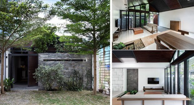 One-storey house close to nature
