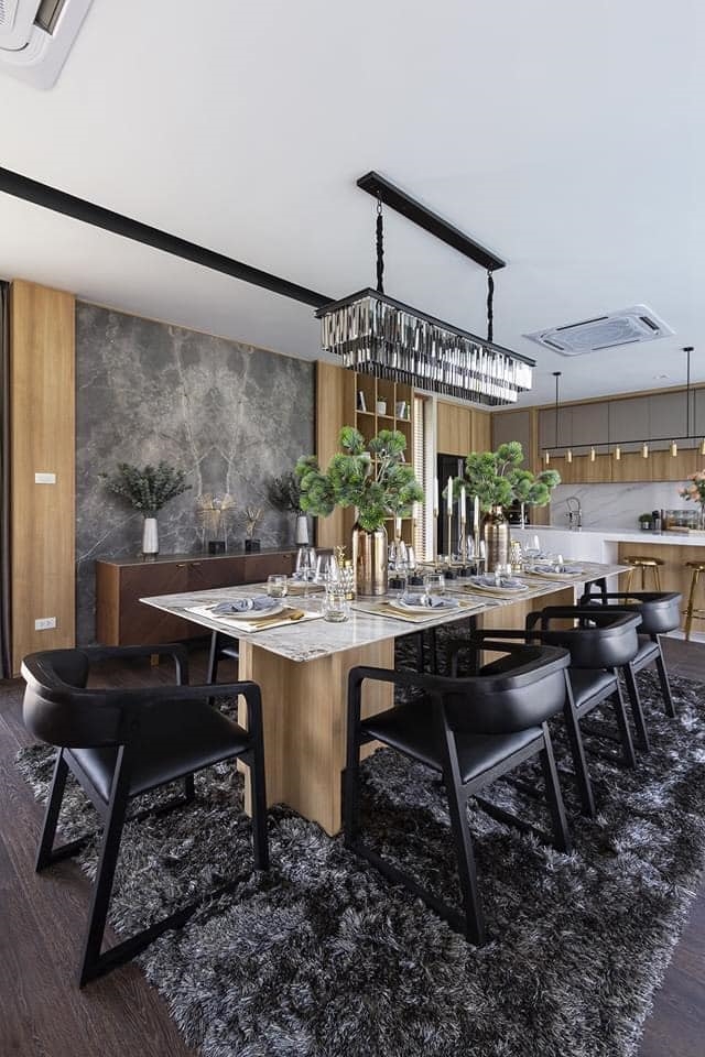 ครัวและห้องทานอาหาร Modern-luxury
