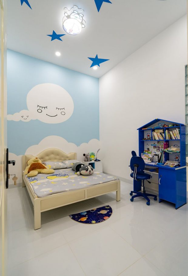 ห้องนอนเด็กโทนสีฟ้า