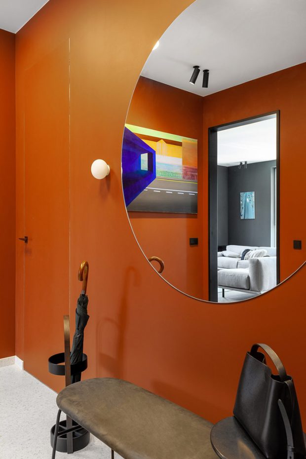 ห้องน้ำโทนสีส้มอิฐ
