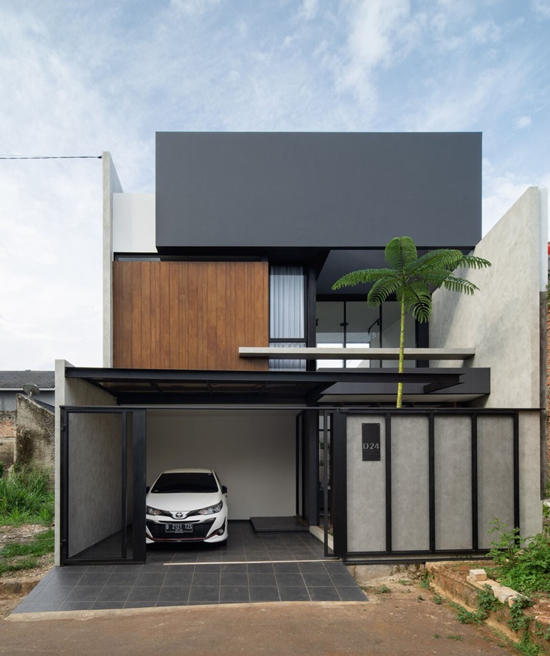บ้านโมเดิร์นโทนสีเทาดำ