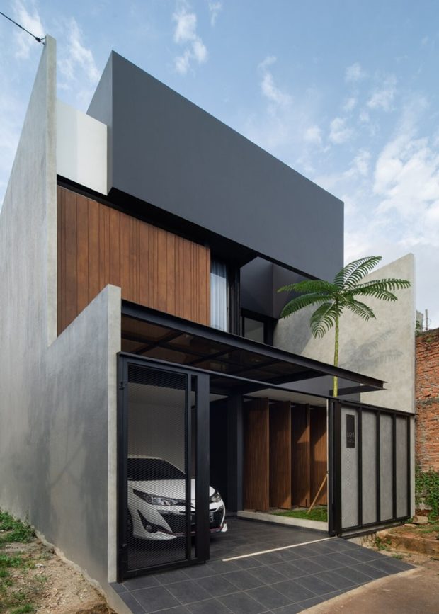 บ้านโมเดิร์นโทนสีเทาดำ
