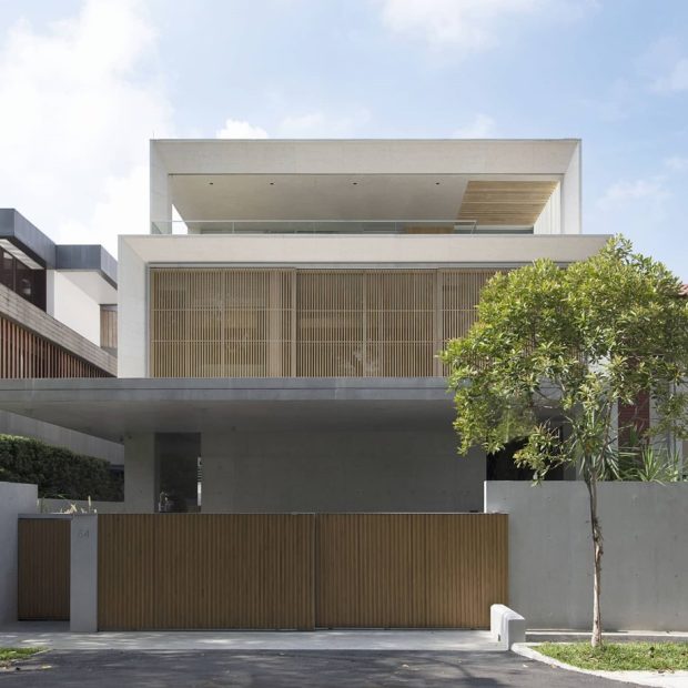 บ้านโมเดิร์นฟาซาดไม้ระแนง