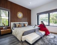 ห้องนอนตกแต่งไม้ร่วมสมัย