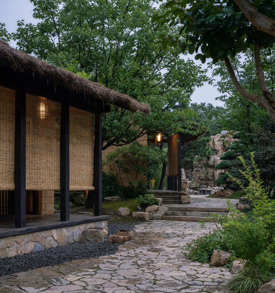 บรรยากาศโรงน้ำชาในสวน