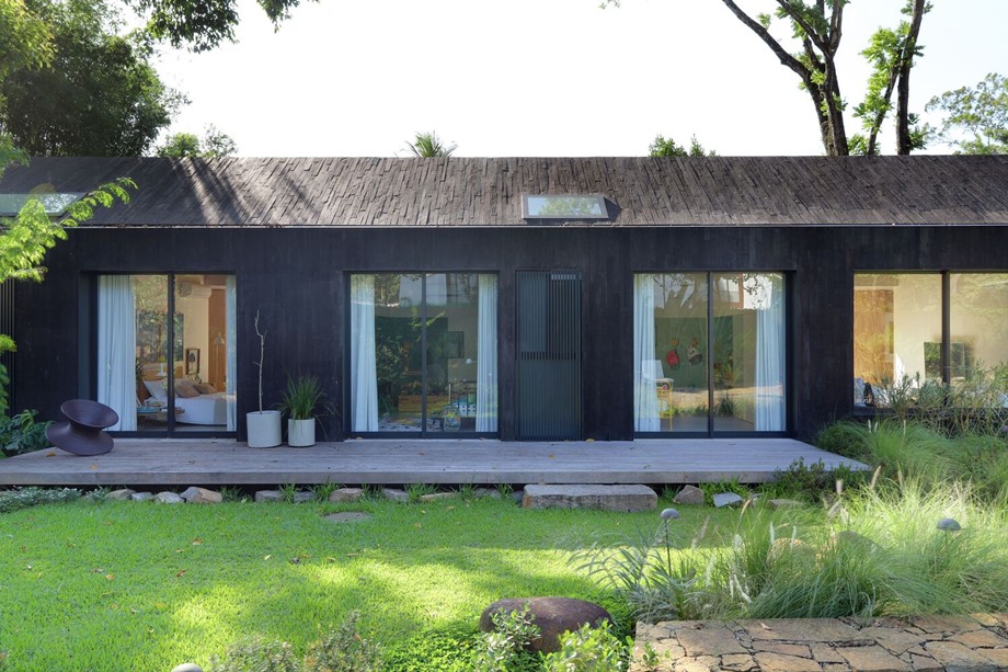 บ้านชั้นเดียวจากไม้ Cross Laminated Timber