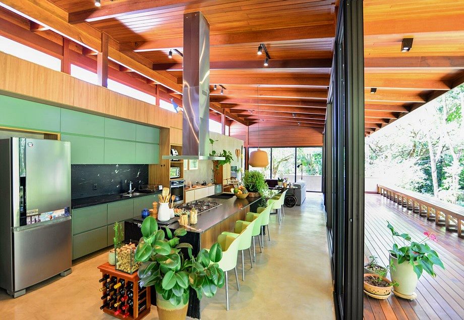 บ้าน open plan วางฟังก์ชันเรียงยาวในพื้นที่เดียว