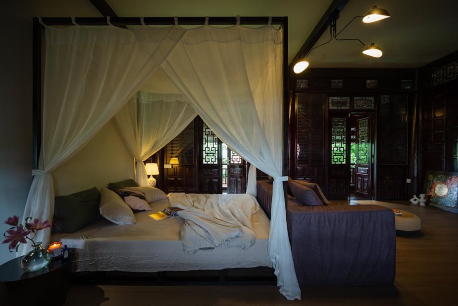 ห้องนอนตกแต่งสไตล์เวียดนามประยุกต์
