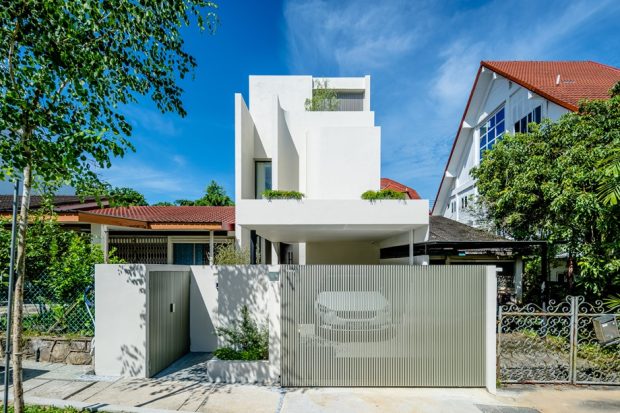 บ้านโมเดิร์นสีขาว