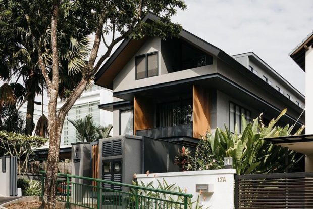 บ้านหลังคาจั่วสไตล์โมเดิร์น